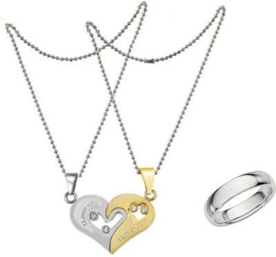 MAATRCHAAYA Brass, Stainless Steel Gold-plated, Sterling Silver Gold, Silver Jewellery Set(Pack of 2)