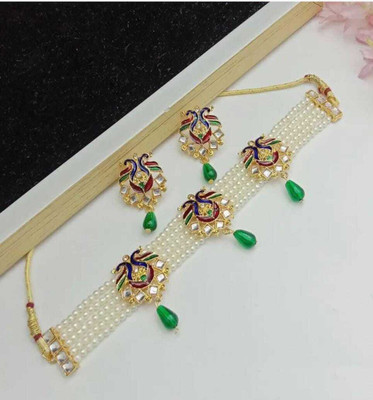 tenishq Alloy Silver, NA Rose Gold, Green, Gold Jewellery Set(Pack of 1)