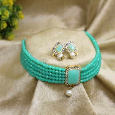 PingBling Alloy Gold-plated Turquoise Jewellery Set(Pack of 1)