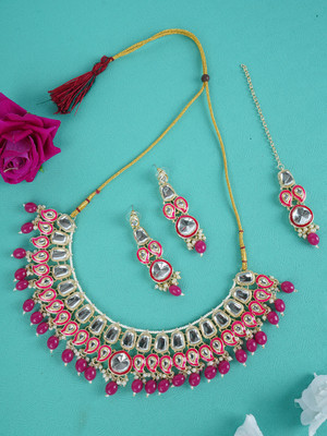 Divisha Alloy Gold-plated Multicolor Jewellery Set(Pack of 3)