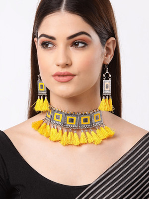SKG Fashion Store Alloy Yellow Jewellery Set(Pack of 1)