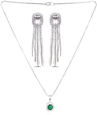 SRK Fashions Alloy Green, White Jewellery Set(Pack of 1)