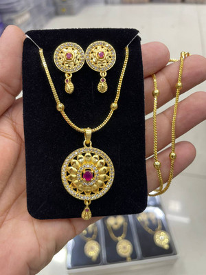 dearknot Alloy Gold-plated Gold Jewellery Set(Pack of 1)