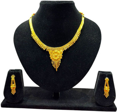 RNJewels Alloy Gold-plated Gold Jewellery Set(Pack of 1)
