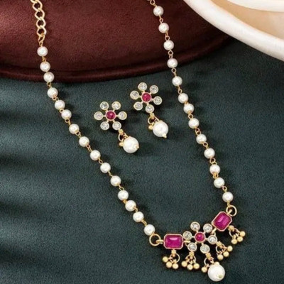 Darshan World Alloy Gold-plated Gold Jewellery Set(Pack of 1)