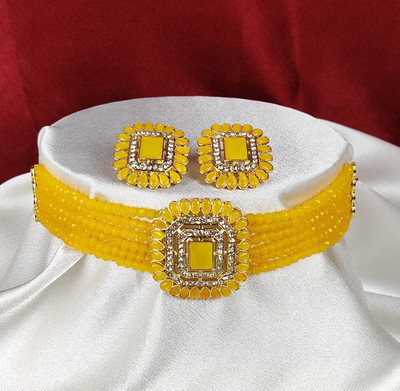 Orbis Alloy Gold-plated Yellow Jewellery Set(Pack of 1)