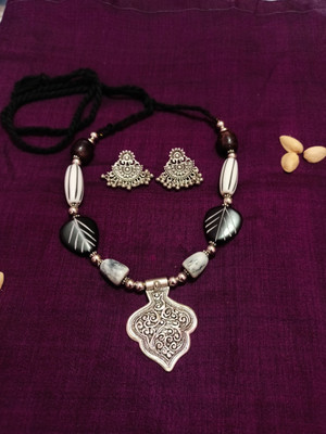 SSCREATION Resin, Oxidised Silver Multicolor Jewellery Set(Pack of 1)