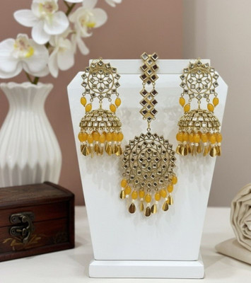 D.B.Z. Alloy Yellow Jewellery Set(Pack of 1)