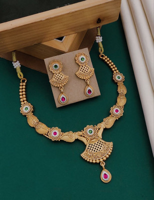 SHIVAY FASHION HUB Alloy Gold-plated Gold Jewellery Set(Pack of 1)