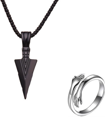 house of common Alloy, Stainless Steel Sterling Silver, Gold-plated Silver, Black Jewellery Set(Pack of 2)