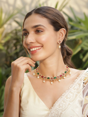 RUBANS Alloy Gold-plated Gold Jewellery Set(Pack of 1)
