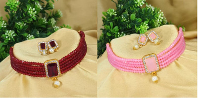 Dhirajart Alloy Multicolor Jewellery Set(Pack of 2)