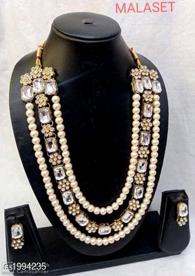 catalyst venture Alloy Gold-plated White, White Jewellery Set(Pack of 1)