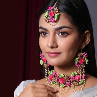 SR Sarthak Royal Fabric Multicolor Jewellery Set(Pack of 1)
