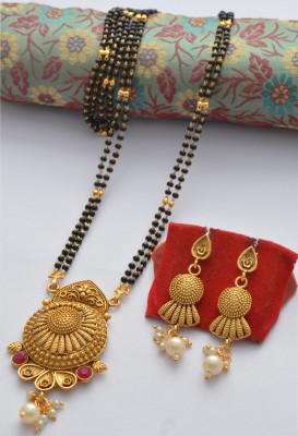 AAKASHTRADERSRK Copper Gold-plated Gold Jewellery Set(Pack of 1)