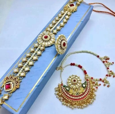 NIKYANKA Brass Gold-plated Multicolor Jewellery Set(Pack of 1)