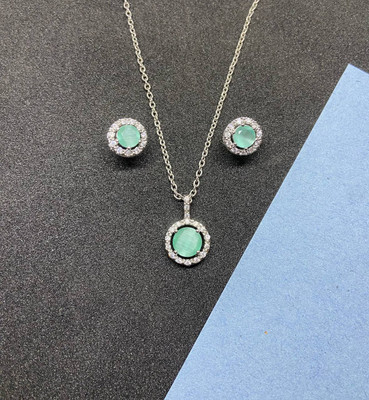 SIPARDH Alloy Silver Turquoise Jewellery Set(Pack of 1)