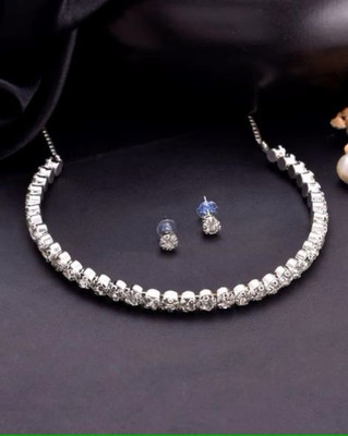 V.V. Sons Alloy Silver Silver Jewellery Set(Pack of 1)