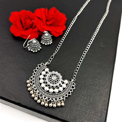 Yash Jewels Emporium Brass Silver Silver Jewellery Set(Pack of 1)