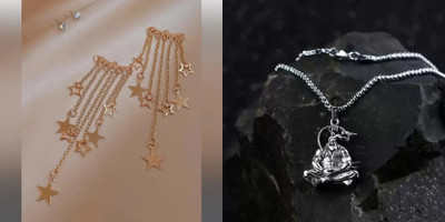 Gauri Fashions Alloy Gold, Silver Jewellery Set(Pack of 2)