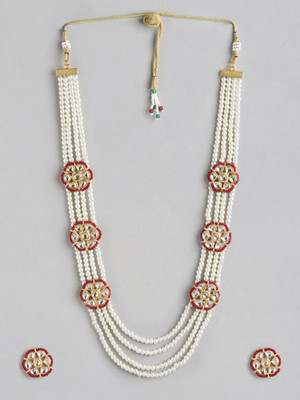 ANOUK Brass Gold-plated Maroon Jewellery Set(Pack of 3)