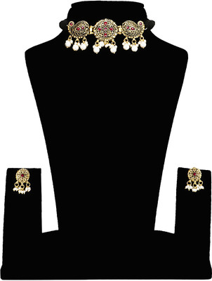 DEGHLAM Alloy Gold-plated Gold Jewellery Set(Pack of 1)