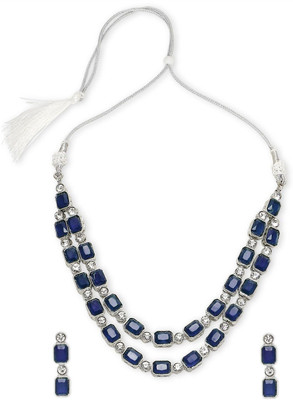 fabula Alloy Silver Blue, Silver, White Jewellery Set(Pack of 2)