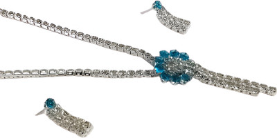 sums jewellery Alloy Silver Blue Jewellery Set(Pack of 1)
