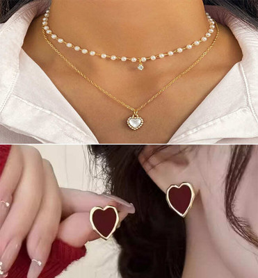 AVIRA ENTERPRISES Alloy Gold-plated Gold Jewellery Set(Pack of 2)