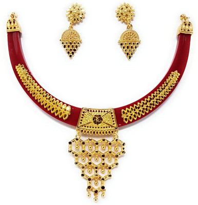 njj Zinc Red Jewellery Set(Pack of 1)