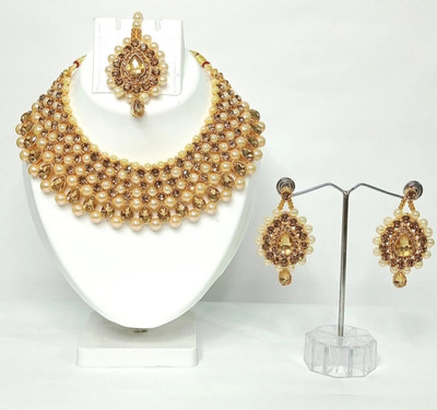 jatin imitation Metal, Stone Gold-plated Gold Jewellery Set(Pack of 4)