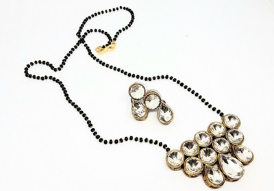 JN Handicraft Brass Gold, Black Jewellery Set(Pack of 1)