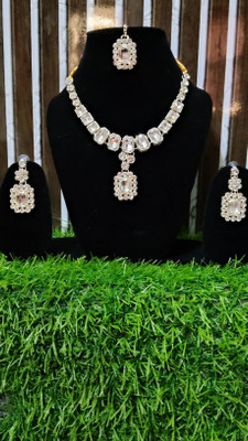 your local stylist Alloy Gold-plated, Silver Gold, Multicolor Jewellery Set(Pack of 1)