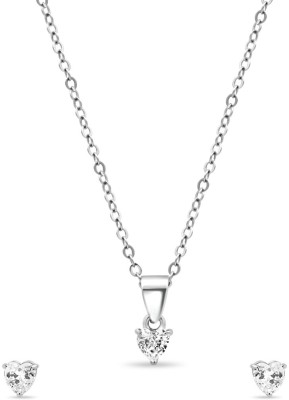 Zarkan Sterling Silver Rhodium Silver Jewellery Set(Pack of 1)