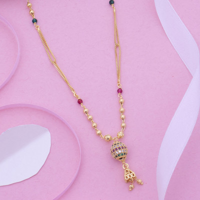 Dency Brass Gold-plated Multicolor Jewellery Set(Pack of 1)