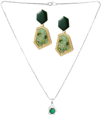 asthacollection Stone Green, Green Jewellery Set(Pack of 1)