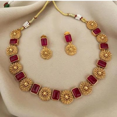 SRK Fashions Stone Multicolor Jewellery Set(Pack of 1)