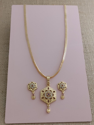 Yuktira Collection Alloy Gold-plated Multicolor Jewellery Set(Pack of 1)