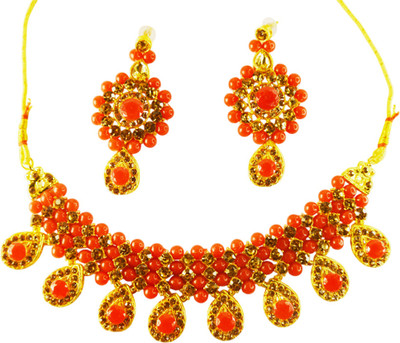 AaGlobalShop Alloy Red Jewellery Set(Pack of 1)