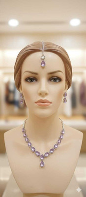 ICG Alloy Platinum White Jewellery Set(Pack of 1)