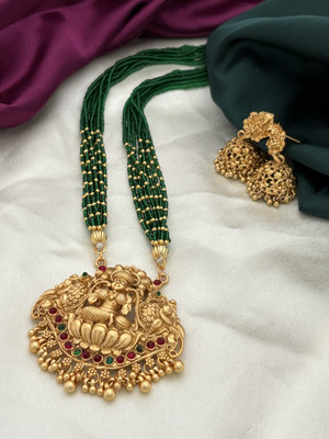 RUJVE JEWELLERY Brass, Copper Gold-plated Gold Jewellery Set(Pack of 1)