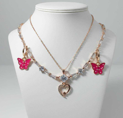 Nidhi Collection Metal Gold Jewellery Set(Pack of 4)