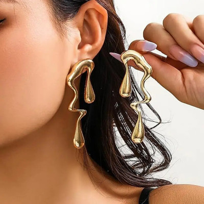 Anamya Collections Melting Korean Earrings Alloy Stud Earring