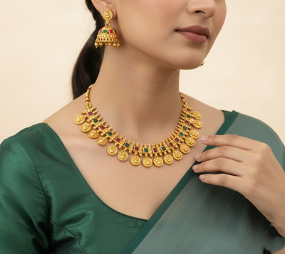 BASTORE Alloy Gold-plated Gold Jewellery Set(Pack of 1)