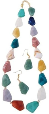 HSNJ Jewels Stone Multicolor Jewellery Set(Pack of 1)