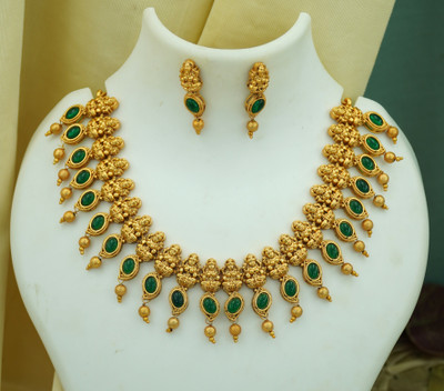 BHARGAV ART Alloy Green Jewellery Set(Pack of 1)