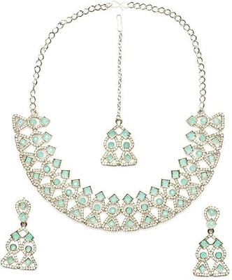 kulin Zinc Rhodium Multicolor Jewellery Set(Pack of 1)