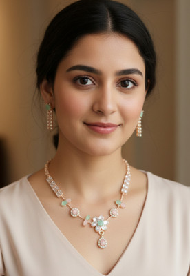 SUTRA ENTERPRISES Alloy Rose Gold Jewellery Set(Pack of 1)