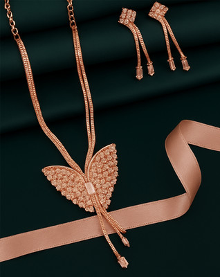 KRIMO Metal Gold-plated Rose Gold Jewellery Set(Pack of 1)