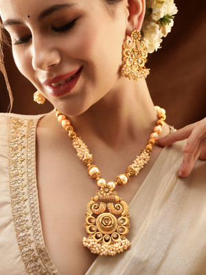 RUBANS Brass Gold-plated Gold Jewellery Set(Pack of 2)